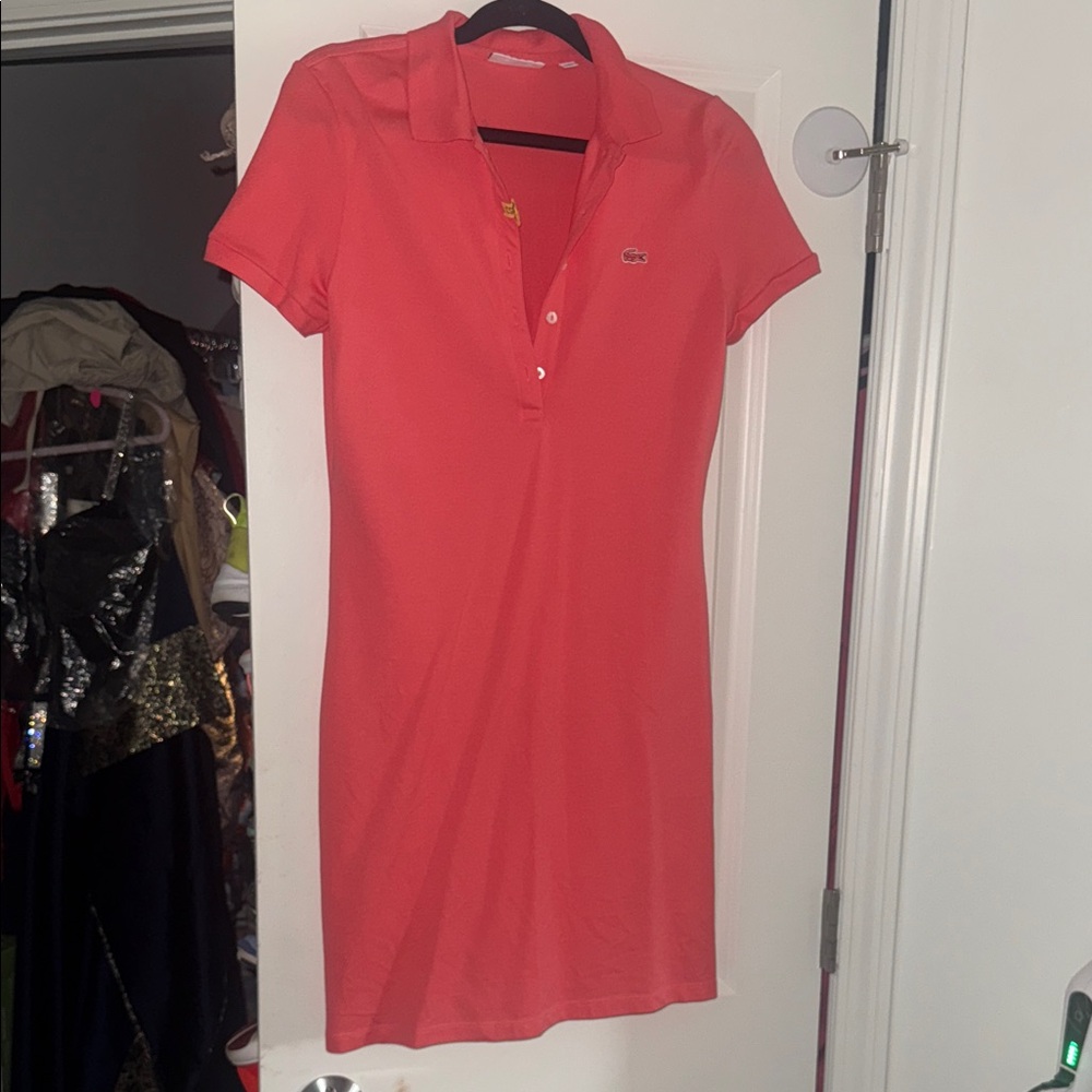 Lacoste Women's Pink Polo Dress